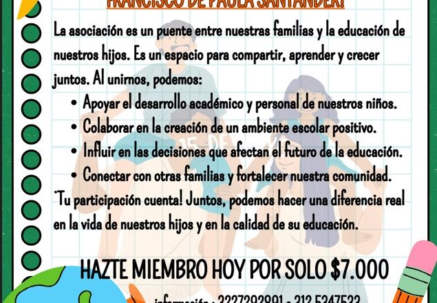 Unete a la Asociación de Padres de Familia